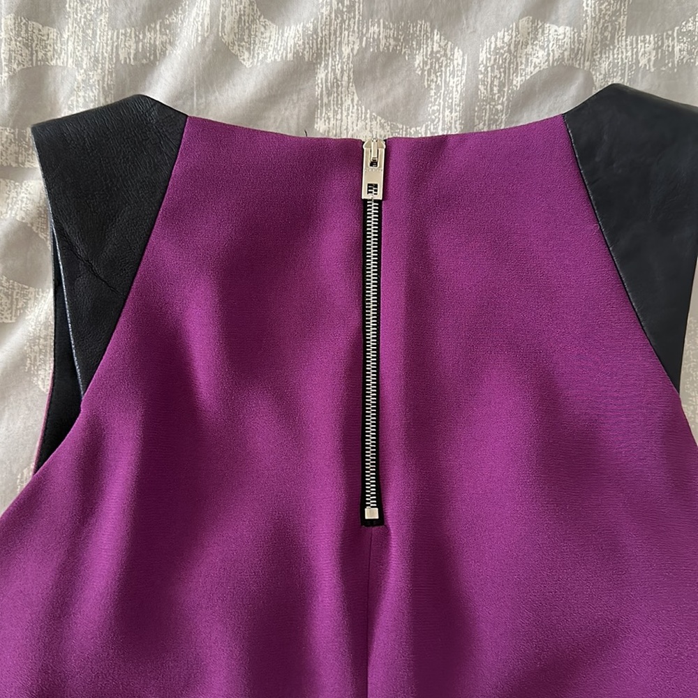 Rag & Bone Top - Leather & Colorblock Detail. - image 5